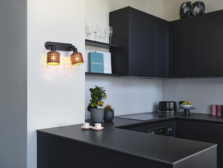 Dekorative Wandleuchte Anbauleuchte E27 Braun Dekor Ledvance Wandleuchte