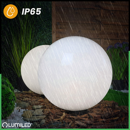 Gartenleuchte E27, Kugelleuchte 40cm IP65 LUMIKULA2 LUMILED
