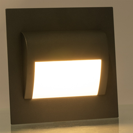 DECORUS 9 LED 1,2W Graphit ProVero warme Treppenleuchte