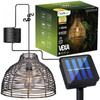 Solar-LED-Lampe, Hängelampe IP44 3000K Rattan VEXA LUMILED