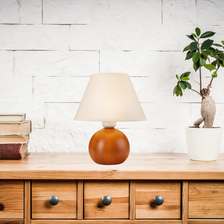 Desk Night Lampe BALL E27 Braun Creme Lampenschirm LN-1.D.2 Lamkur