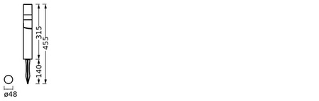 Gartenlampe LED solarbetriebener Strahler 1W 40lm 3000K IP44 Schwarz Endura Ledvance