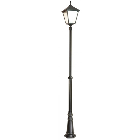 Outdoor Garten Lampenmast LATERNE E27 Retro Quadrat OGMWN 1 BD KW 200-300cm schwarz Su-Ma