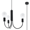 LED PICCOLO Hängeleuchte 3xE27 Kronleuchter Schwarz SOLLUX