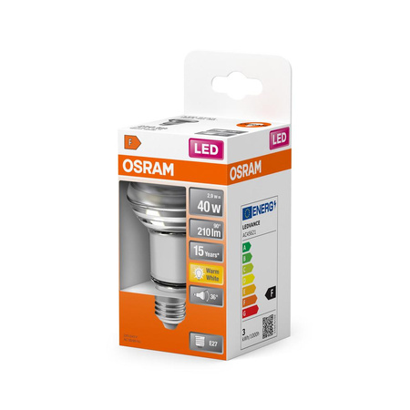 LED Leuchtmittel E27 R63 2,6W = 40W 210lm 2700K Warm 36° OSRAM STAR