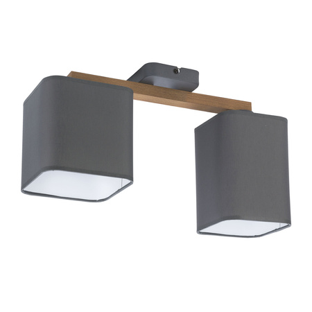 TORA GRAY Kronleuchter Graphit Holz Skandinavisch 2xE27 4165 TK Lighting Deckenleuchte