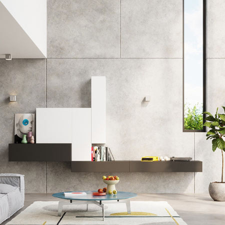 LED PIXAR G9Wandleuchte Oben Unten Cube Grau SOLLUX