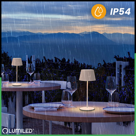 FIORA LUMILED LED Garten Stehend Dekorativ Tisch Nachtlicht USB Dimmbar Touch Weiß