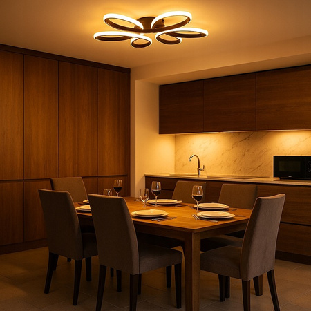 GALAXIS VIRGO 72W LED-Kronleuchter Deckenleuchte schwarz + Fernbedienung