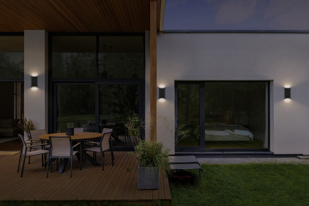 Außengartenlampe LED-Fassadenwandlampe 7.5W 340lm 3000K IP65 Endura Ledvance grau