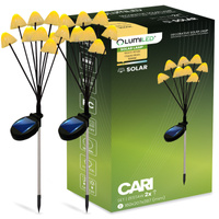 2x Solar-LED-Lampe, Solar Gartenleuchten IP65 3000K CARI LUMILED