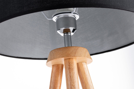 Stehlampe Tischlampe E27, Tripod mit Schirm Schwarz Höhenverstellbar CLARA LUMILED