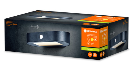 Wandleuchte Fassadenwandleuchte 4W 3000K ENDURA Style Solar Oval S Wandsensor LEDVANCE