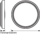 LED Deckenleuchte weiß ORBIS Plate 24W 2500lm warm-kalt 43cm SMART+ WiFi LEDVANCE