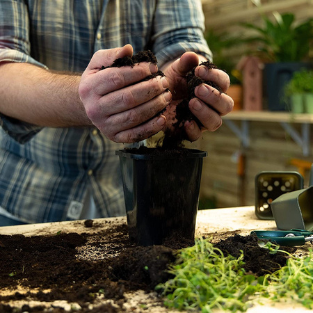 Set mit 5 Produktionstöpfen für Setzlinge Quilten Aussaat von Gemüsesamen 11 x 11 x 12 cm