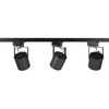 Stromschienen-Kit 1-Phasen-Schiene + 3x GU10 Reflektor Schwarz MINOR Sanico Goldlux