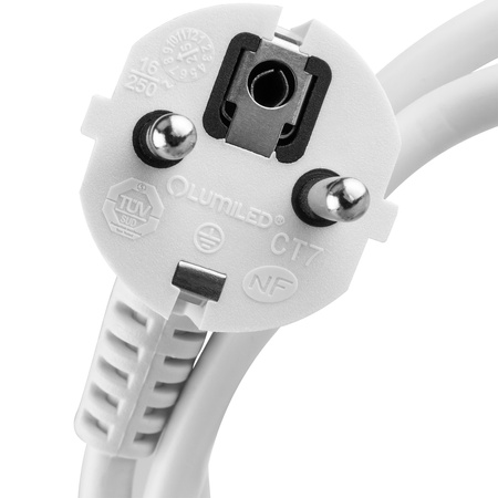 Netzverlängerungskabel Geerdete Steckdosenleiste 4 Steckdosen 1.5m Weißes Kabel Lendo Lumiled