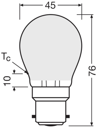 LED Lampen P45 B22d 4W = 40W 470lm 2700K Warmweiß FILAMENT LEDVANCE