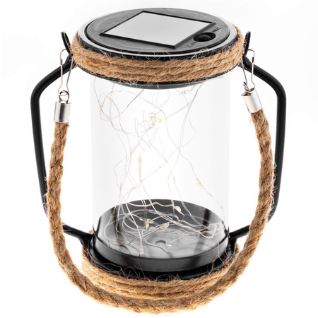 LED Solarlampe Outdoor Garten Hängende Stehlaterne 3000K IP44 Dämmerungssensor