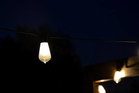 20x LED Solar Lichterkette, Außen Garten Lichterkette 11.48m+EDISON LED Lampen ST58 3000K warm EREMI LUMILED