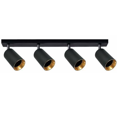 Streifenleuchte Decken- und Wandleuchte LED 4 xGU10 MARIBEL Schwarz GOLDLUX (Polux)