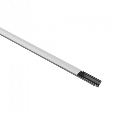 Aluminium-Eckprofil LED-Anbau Schwarz 2m mit mattierter Abdeckung für LED-Streifen + Endkappen RW Ecolight Serie