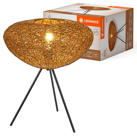 Tischlampe Schreibtisch Leuchte Stehend Dekorativ E27 Beige USB-C Dekor Ledvance