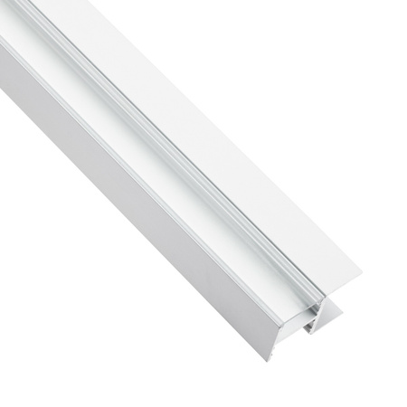 Aluminium-Anodierter Möbelprofil für LED-Streifen KM48 mit Klarglasabdeckung und Endkappen, 2m Silber LUMILED