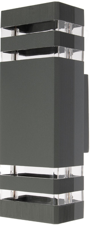 Garten Wandleuchte Double top down INEZ DUO LED 2x GU10 ALUMINIUM Dunkelgrau IP54