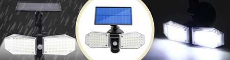 LED Solarstrahler 78x LED 15W 450lm Kaltbewegungssensor IP65