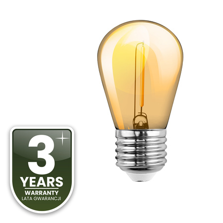 5x LED Filament Lampen E27, ST14 für Lichterketten 1.3W = 10W 110 lm 2200K warm Glühfaden LUMILED