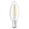 LED-Lampe B35 Kerze B15d 4W = 40W 470lm 2700K Warm 300° Retrofit Glühfaden CLASSIC Osram