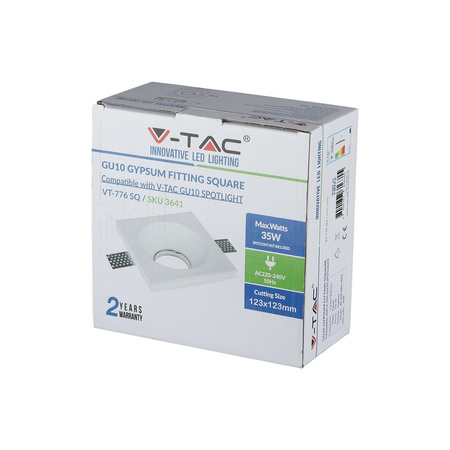 Deckenleuchte Unterputz GU10 quadratisch weiß VT-776 V-TAC