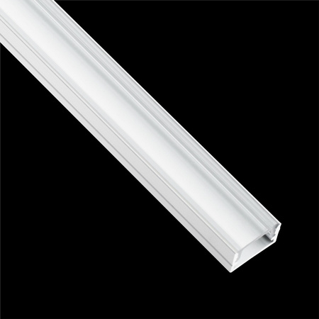 Profil aus eloxiertem Aluminium für LED KM35 Silber Aufbaumontage 2m + transparente Abdeckung + Endkappen