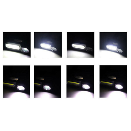 Wiederaufladbare Kopftaschenlampe 250lm XPE + COB LED 7 Modi VAYOX