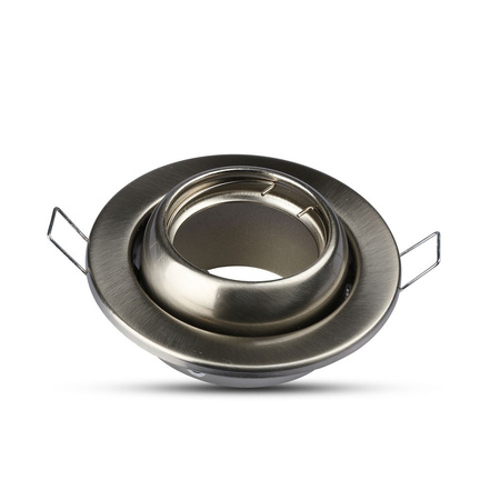 Deckenleuchte Unterputzmontage GU10-Öse rund satiniertes Nickel VT-780 V-TAC