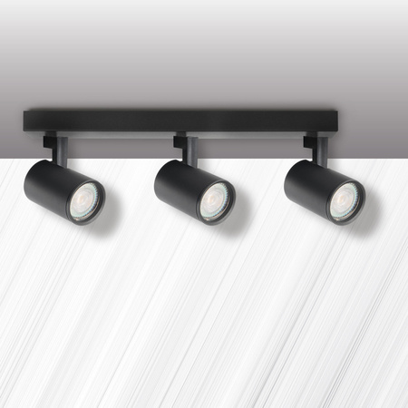 Wand- und Deckenstrahler Leuchte 3x GU10 Schwarz LYNX Sanico Goldlux