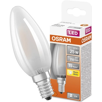 LED Leuchtmittel E14 B35 2,5W = 25W 250lm 2700K Warm 300° OSRAM STAR Filament