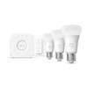 3PAK LED-Glühbirne E27 A60 9.5W 2700K Warm PHILIPS HUE Weiß Bluetooth Zigbee + Hue Bridge + Dimmschalter