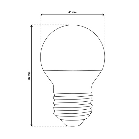LED-Lampe E27 MAŁA KULKA 10W = 75W 1100lm 4000K Neutrale Farbe CCD Weiß LUMILED