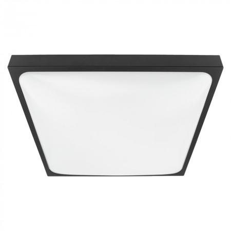 LED Plafond Deckenleuchte 2x E27 Schwarz Quadratisch Ecolight
