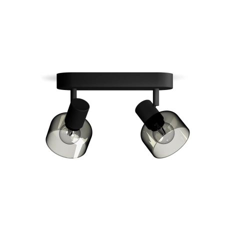 Reflektor-Deckenleuchte 2x E14 Black Sleet Philips