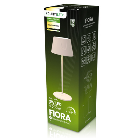 FIORA LUMILED LED Garten Stehend Dekorativ Tisch Nachtlicht USB Dimmbar Touch Weiß