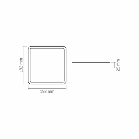 LED-Panel-Leuchte Aufbauleuchte Plafon 18W 1850lm 4000K Neutralweiß Videx
