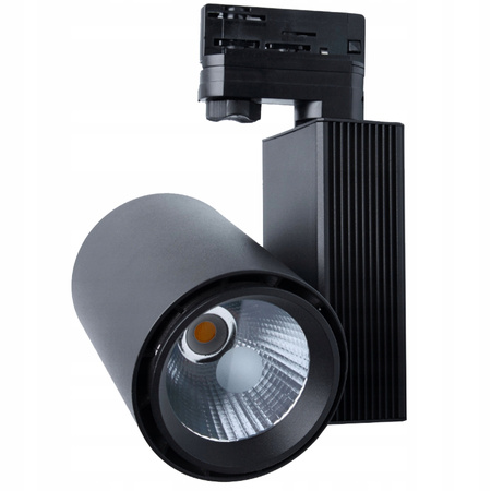 LED-Schienenleuchte 30W 3000K für 3-Phasen-Schienen Schwarz