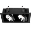 Einbaustrahler 2x GU10, ES111 Einbauspot HALOGEN Rechteck beweglich Schwarz CANIS LUMILED