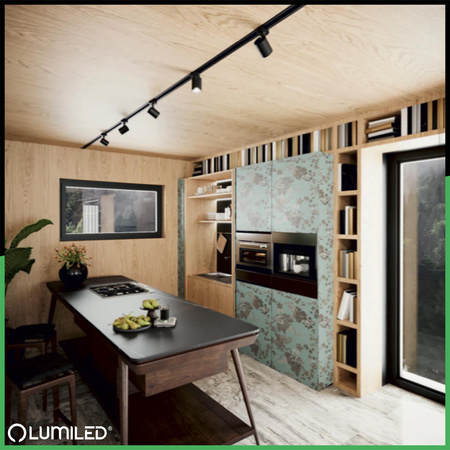 Gerader Steckverbinder für 1-Phasen-Stromschienen-System Schwarz LUMILED