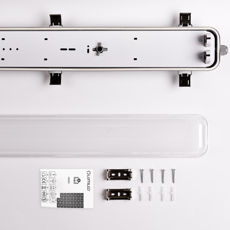 Hermetische Feuchtraumleuchte LED 2x T8, G13 Leuchte IP65 120cm OHLD-236 LUMILED