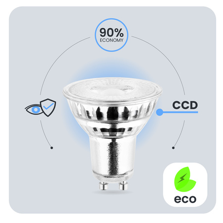LED Lampen GU10, Glühbirne aus Glas 6W = 50W 580lm 38° 3000K warm LUMILED