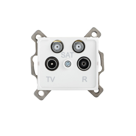 TV-2xSAT Anschlussbuchse quadratisch weiß LOGI Kanlux